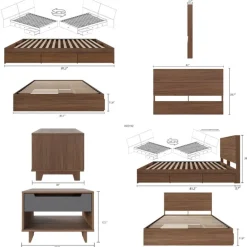 Queen 3-Drawer Storage Bedroom Set (60