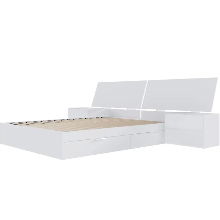 Queen 2-Drawer Storage Bedroom Set (60") - 4 pcs - Nexera