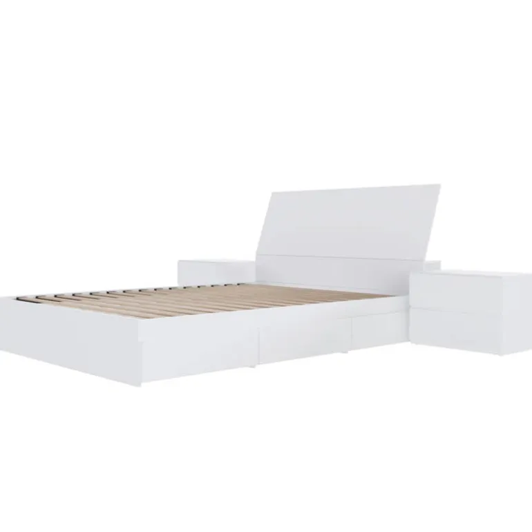 Queen 3-Drawer Storage Bedroom Set (60") - 4 pcs - Nexera