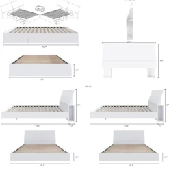 Queen 3-Drawer Storage Bedroom Set (60
