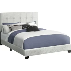 Queen Fabric Bed with Headboard (60") - Monarch