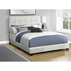 Queen Fabric Bed with Headboard (60") - Monarch