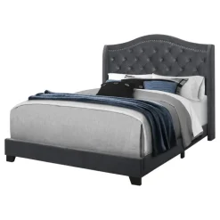 Queen Fabric Bed with Headboard (60") - Monarch