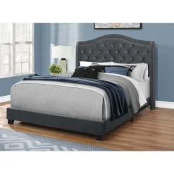 Queen Fabric Bed with Headboard (60