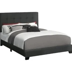 Queen Fabric Bed with Headboard (60") - Monarch