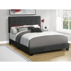 Queen Fabric Bed with Headboard (60