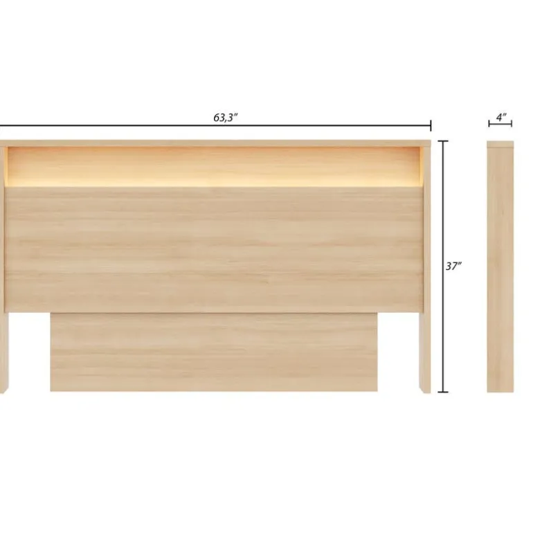 Queen Headboard with Integrated Lighting - Nexera