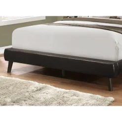 Queen Leather-Look Bed with Headboard (60