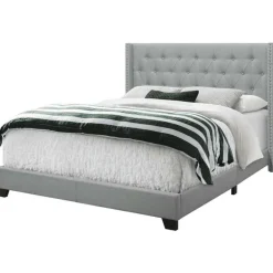 Queen Linen Bed with Headboard (60") - Monarch