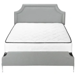 Queen Linen Bed with Headboard (60