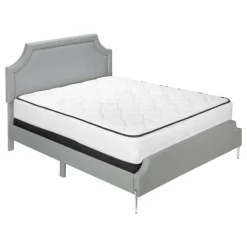 Queen Linen Bed with Headboard (60