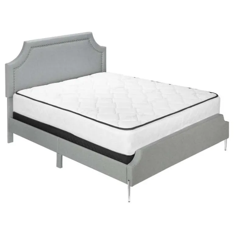 Queen Linen Bed with Headboard (60") - Monarch