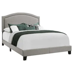 Queen Linen Bed with Headboard (60") - Monarch