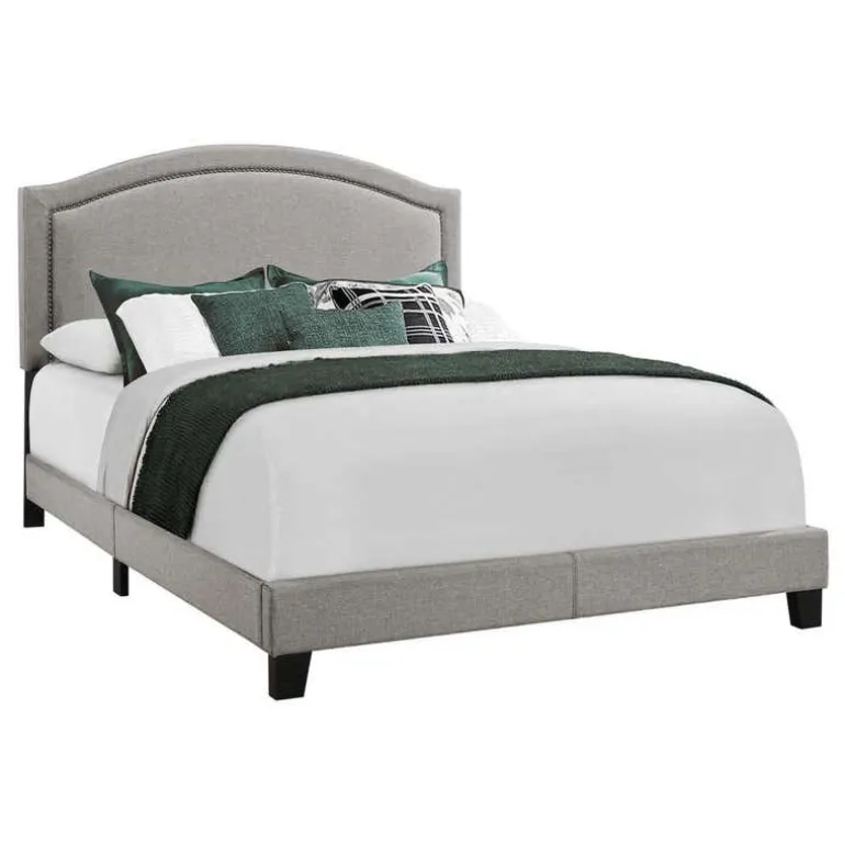 Queen Linen Bed with Headboard (60") - Monarch