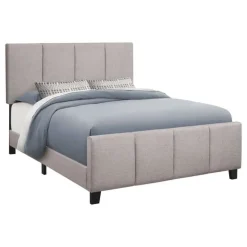 Queen Linen Bed with Headboard (60") - Monarch