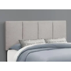 Queen Linen Bed with Headboard (60