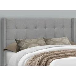 Queen Linen Bed with Headboard (60