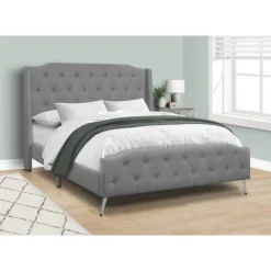Queen Linen Bed with Headboard (60") - Monarch