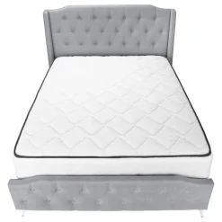 Queen Linen Bed with Headboard (60