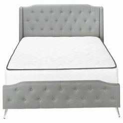 Queen Linen Bed with Headboard (60