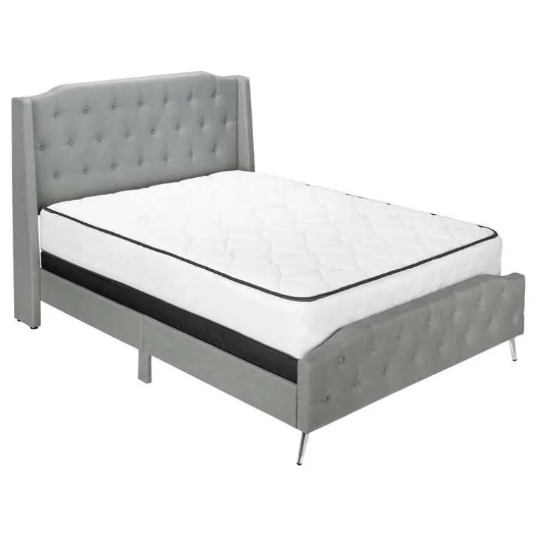 Queen Linen Bed with Headboard (60") - Monarch