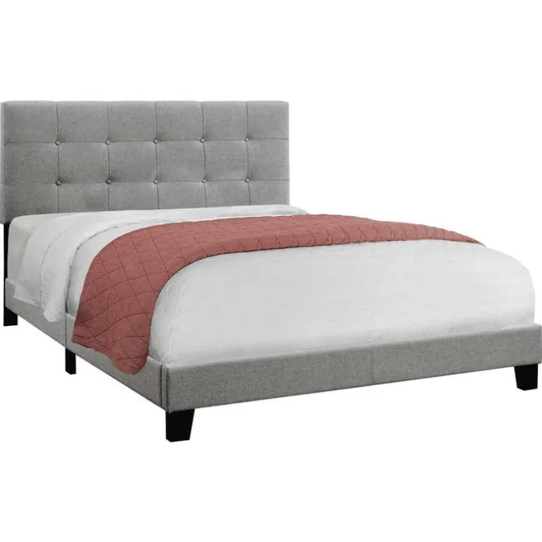 Queen Linen Bed with Headboard (60") - Monarch