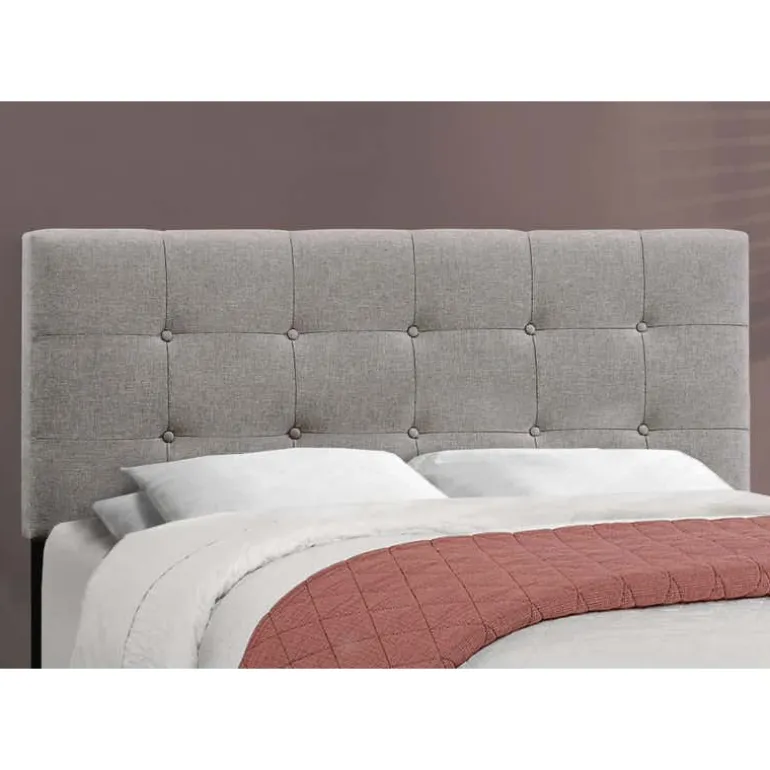 Queen Linen Bed with Headboard (60") - Monarch