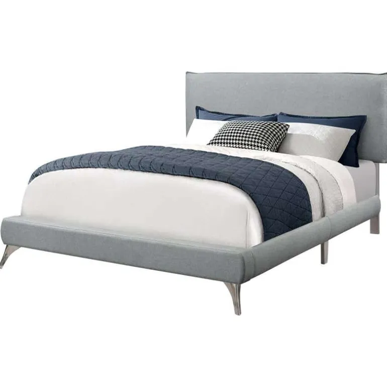 Queen Linen Bed with Headboard (60") - Monarch