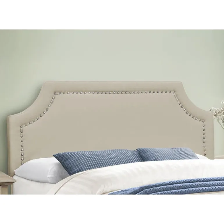Queen Linen Bed with Headboard (60") - Monarch