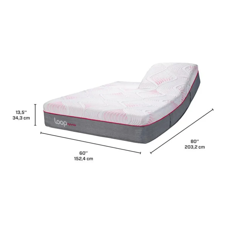 Queen Medium-Firm Split-Head Hybrid Mattress-in-a-Box - 60"