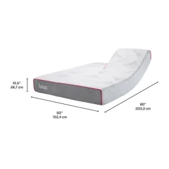 Queen Medium-Firm Split-Head Memory FoamMattress-in-a-Box - 60