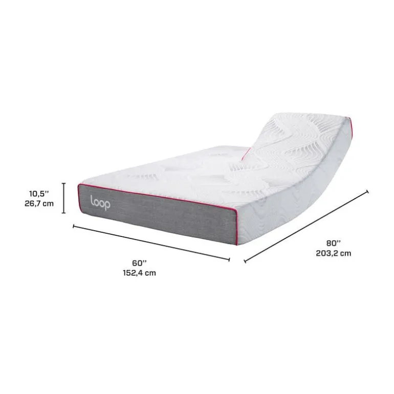 Queen Medium-Firm Split-Head Memory FoamMattress-in-a-Box - 60"