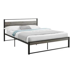 Queen Metal Bed with Headboard (60