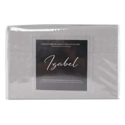Queen Microfibre Bed Sheet Set - Cement Grey