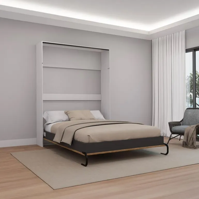 Queen Murphy Bed - Brown