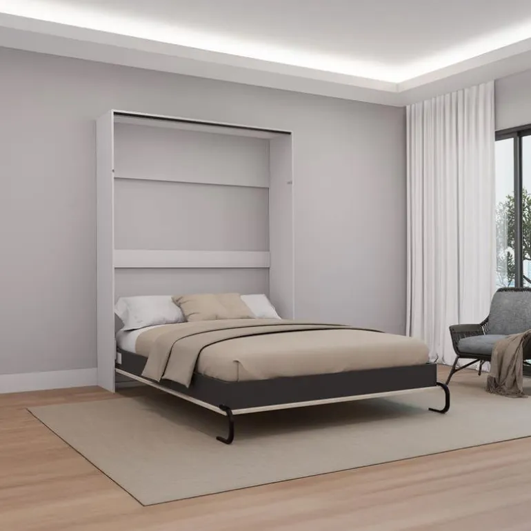 Queen Murphy Bed - Grey