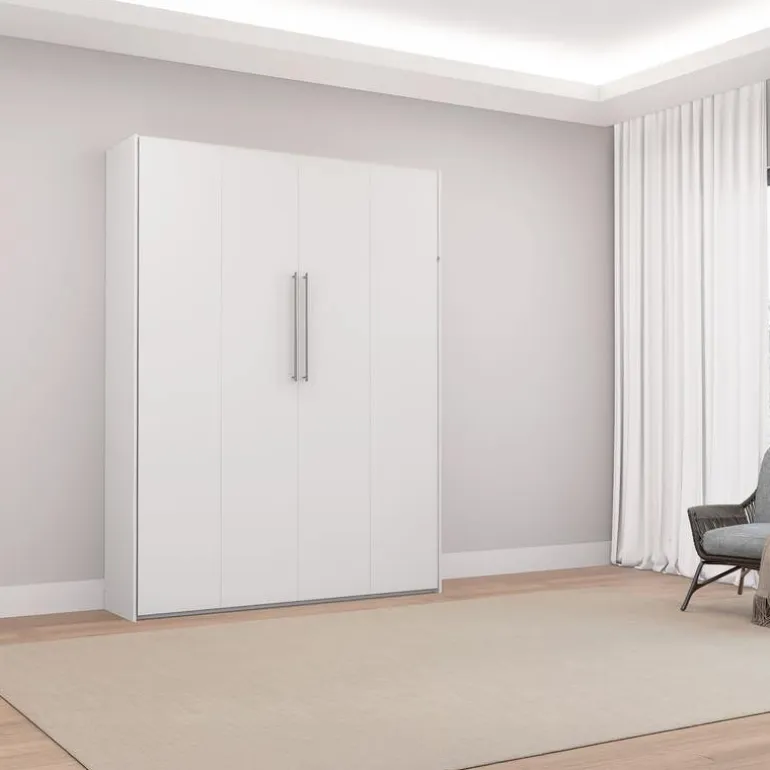 Queen Murphy Bed - White