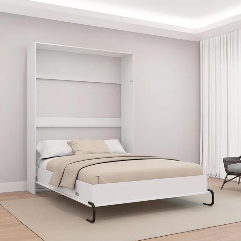 Queen Murphy Bed - White