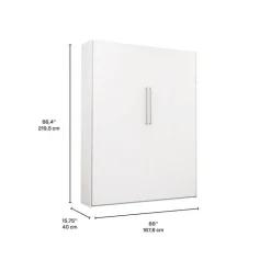 Queen Murphy Bed - White