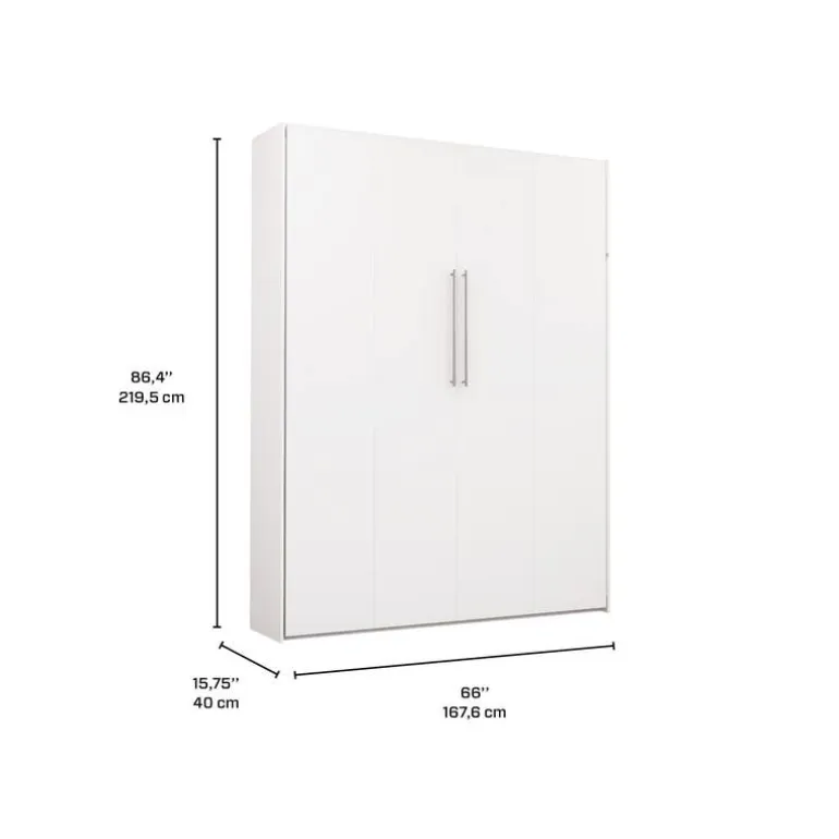Queen Murphy Bed - White
