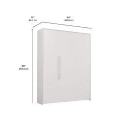 Queen Murphy Bed - White
