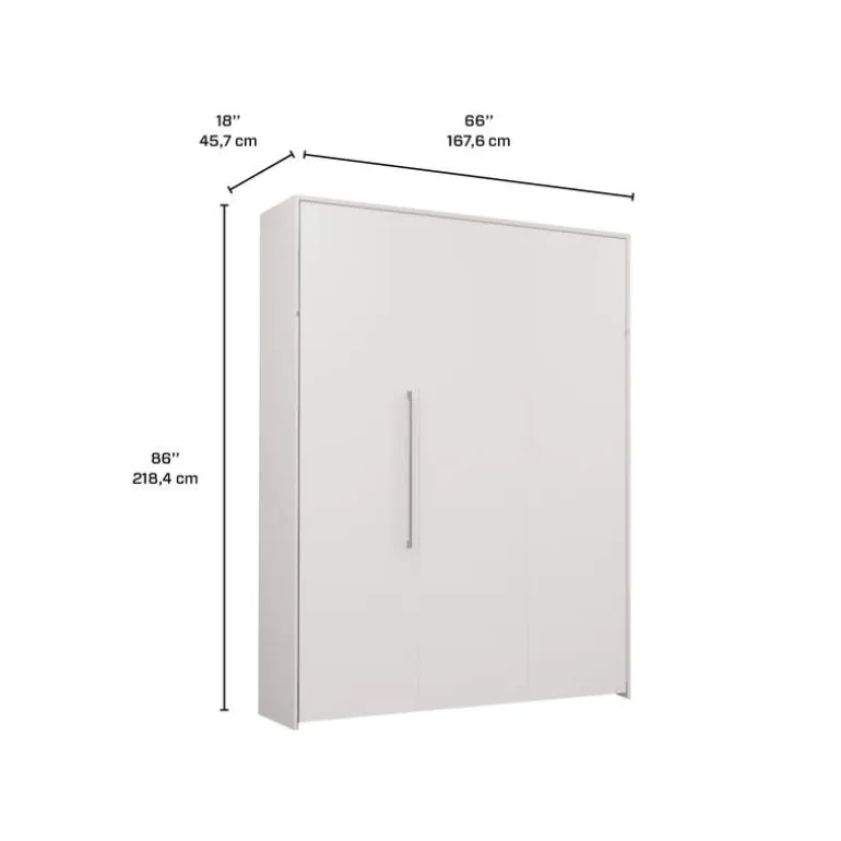 Queen Murphy Bed - White