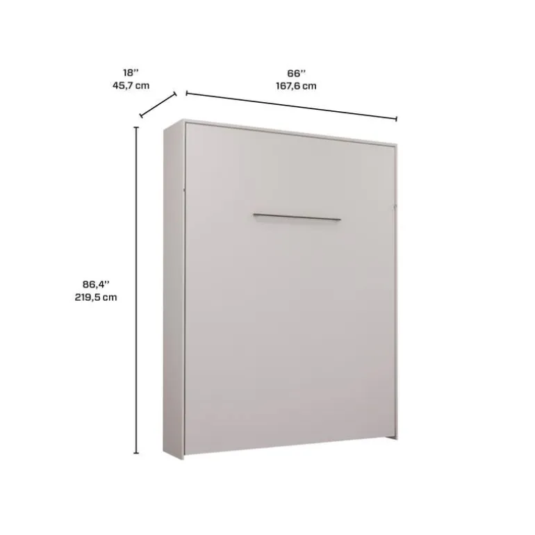Queen Murphy Bed - White