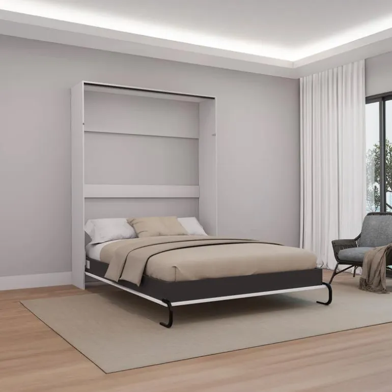 Queen Murphy Bed - White