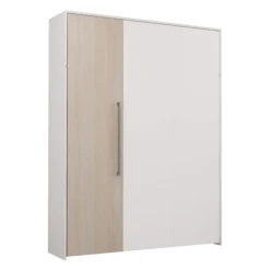Queen Murphy Bed - White & Grey