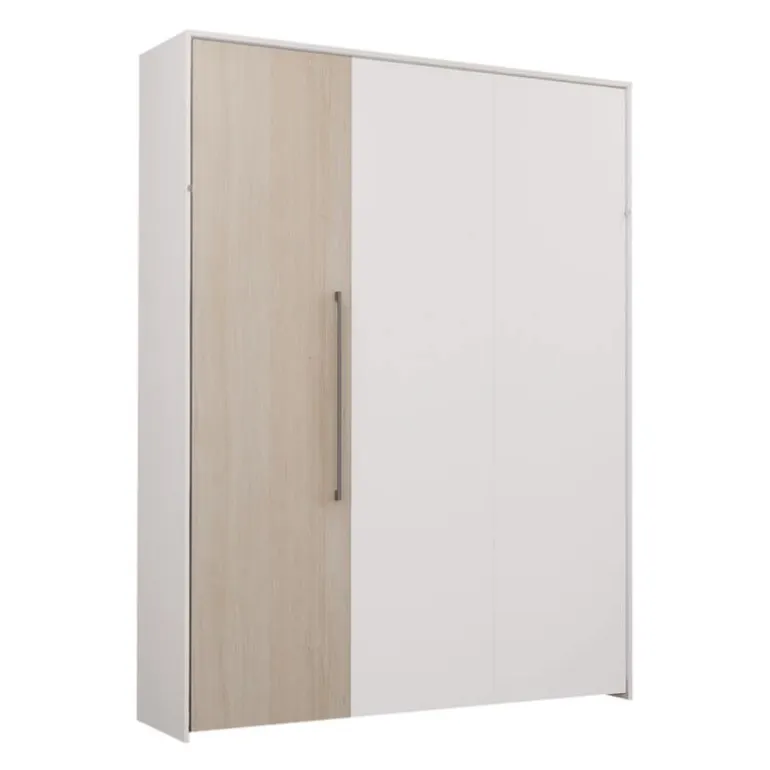 Queen Murphy Bed - White & Grey