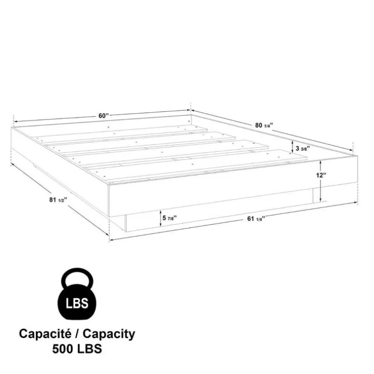 Queen Platform Bed (60")
