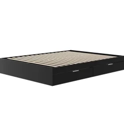 Queen Platform Bed with 2-Drawer Storage (60