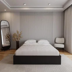 Queen Platform Bed with 2-Drawer Storage (60