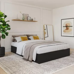Queen Platform Bed with 3-Drawer Storage (60